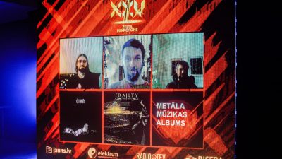 Kategorijā Metāla mūzikas albums uz balvu Zelta Mikrofons pretendē Frailty, Tesa, Velns Viņu Zin, druun un Oghre