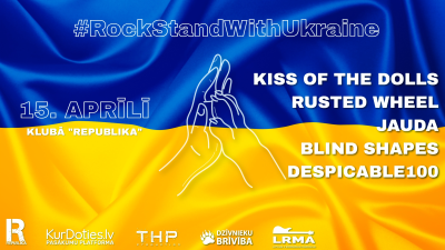 Grupa Rusted Wheel un THP Production aicina uz koncertu Rock Stand With Ukraine