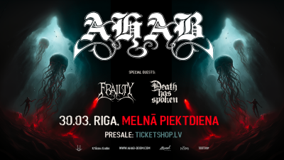 Vācijas metālisti AHAB koncertēs Rīgā