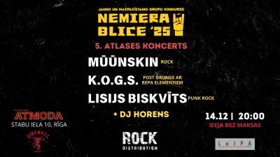 Turpinās jauno un mazpazīstamo grupu konkurss “NEMIERA BLICE 2025”