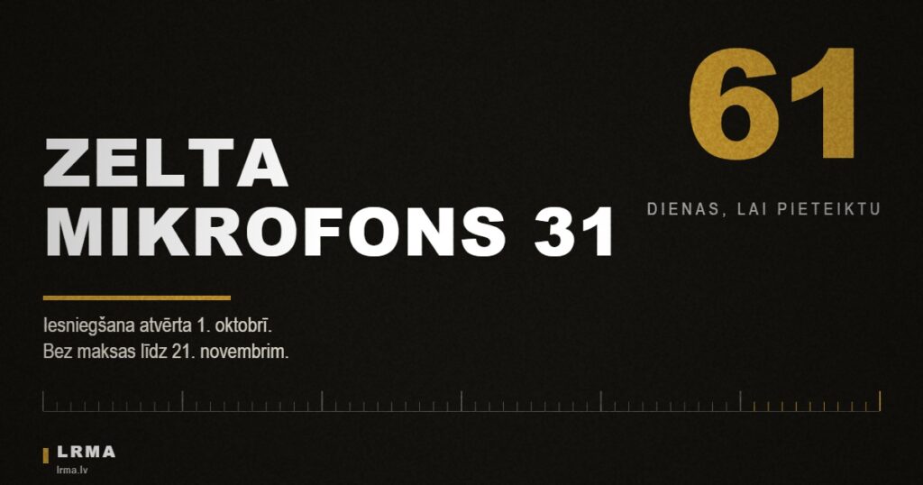 Zelta Mikrofons 31 ierakstu iesniegšanas termiņi
