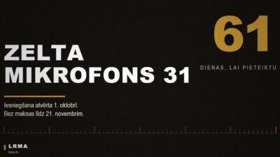Ierakstus Zelta Mikrofonam bez maksas var pieteikt līdz 21. novembrim.