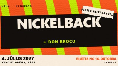 Nickelback pirmo reizi Rīgā — nākamvasar, Xiaomi Arēnā.
