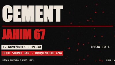 CEMENT 7. novembrī ar koncertu svinēs Jahima 67. dzimšanas dienu.