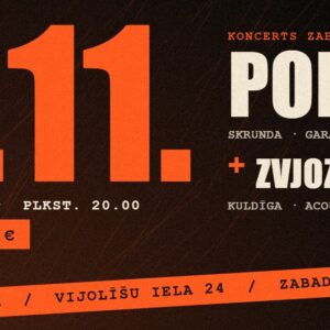 PORCH 7. novembrī pirmoreiz kāps Zabadaka skatuvē.