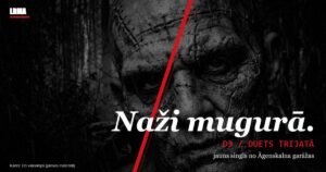 Kadrs no grupas D3 videoklipa „Naži mugurā”